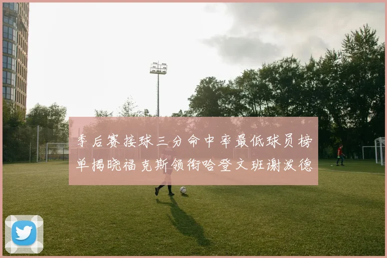季后赛接球三分命中率最低球员榜单揭晓福克斯领衔哈登文班谢泼德紧随其后